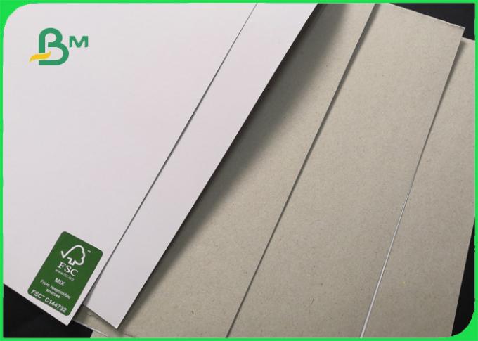 Single Side Coated 200 - 450gsm White Duplex Board With Grey Back Hard Stiffness