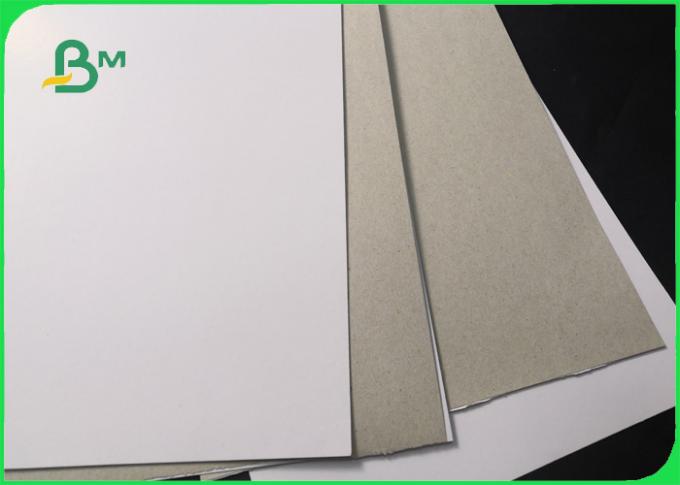 Single Side Coated 200 - 450gsm White Duplex Board With Grey Back Hard Stiffness
