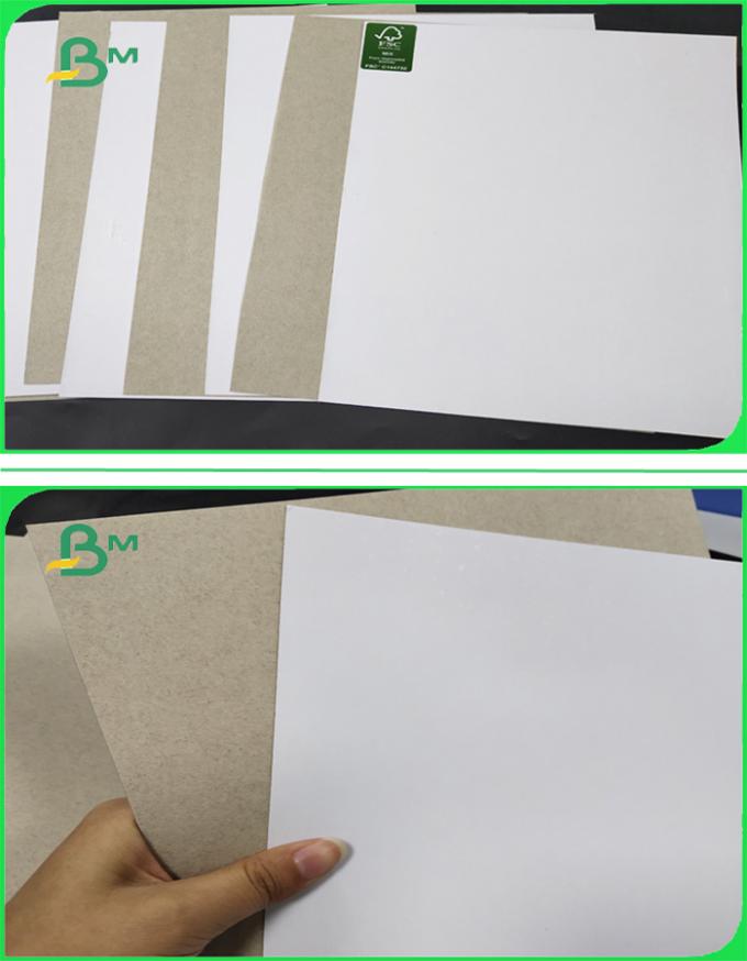 350 / 400 / 450gsm C1S Cardboard With Grey Back Size Customized 70 * 100cm