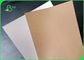 140 - 170g صلابة جيدة جانب واحد مطبوعة ورق الكرافت الأبيض / البني للتغليف
