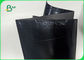 عرض 150 سم × 110 ياردة ليف 0.55 مم لون أسود قابل للغسل ورق كرافت للحقائب اليدوية