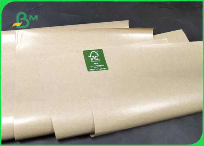 Eco - Friendly Kraft Paper PE Coated One Side And Two Sides FDA Certified