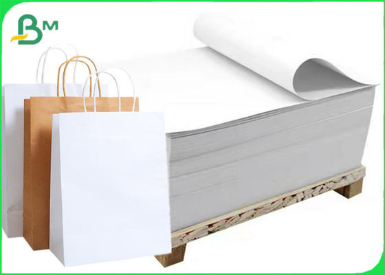 80gsm - 120gsm A0 A1 الحجم القابل للطباعة ورقة تسوق بيضاء كيس ورق الكرافت