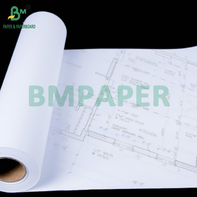 80GSM أوراق الورق المخطط لرسومات معمارية 841mm x 50m 2'' Core
