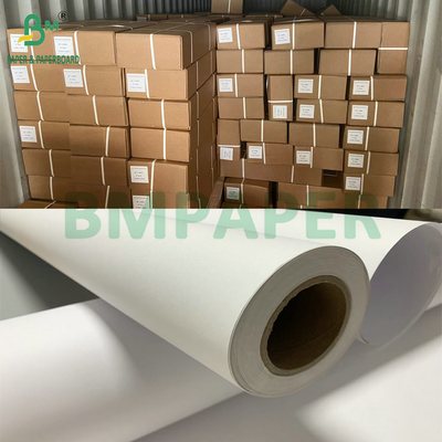 الورق الأبيض غير المغطى 20lb CAD Bond Paper للطباعة بالدبوس 36&quot; x 300&quot; 3 لفة لكل صندوق
