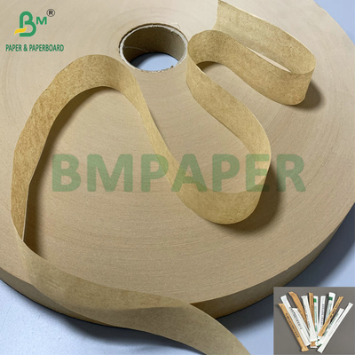 شق الأحجام الصغيرة 30mm 32mm 24gsm 28gsm ورق التغليف البني الكرافت للتعبئة القشرية