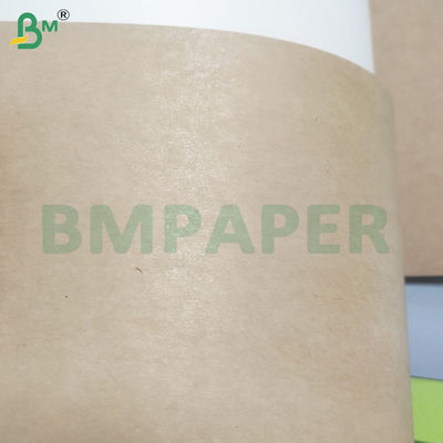 190gsm + 15gsm طعام آمن PE طلاء البكر البري طلاء الورق البني أوراق