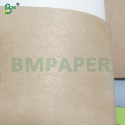 190gsm + 15gsm طعام آمن PE طلاء البكر البري طلاء الورق البني أوراق