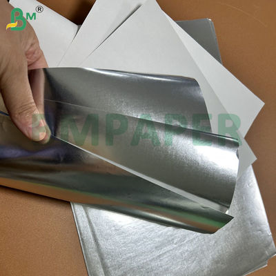 70gsm 80gsm 210 X 297mm Coating 1 Side Silver Metalized Paper For Gift Carton