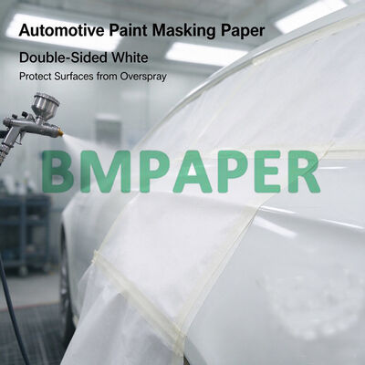 80gsm Double-sided White Masking Paper For Automotive Spray Painting