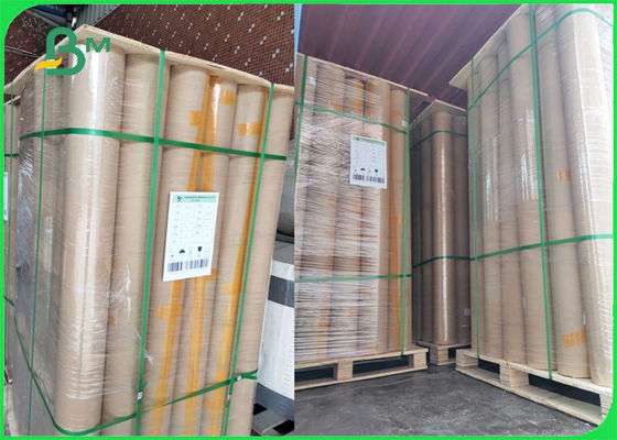 1.4m X 300m ورق تغليف كرافت 80gsm حزمة ورق بني اللون