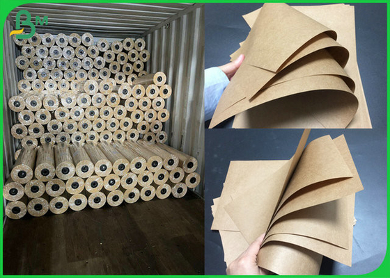 1100mm 80gsm مواد الموافقة على FDA الأمريكية براون كرافت ورقة جامبول لفة لتغليف الأغذية